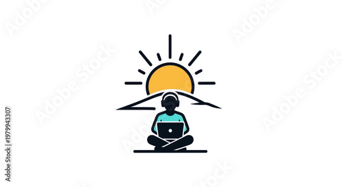 Person sitting in lotus position meditating.