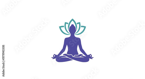 Person Sitting in Lotus Position Meditating.