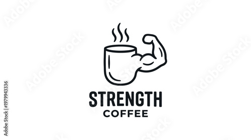 Strong Coffee Logo Design Concept