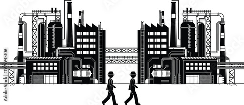 Industrial, factory, refinery, plant, manufacturing, industry, engineering, production, pipeline, energy, workers, infrastructure, technology, heavy, equipment, processing, power, construction, steel