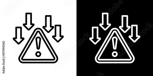 Risk Icon Set Vector Collection Isolated In Black And White