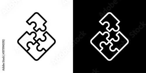 Complementary Icon Set Vector Collection Isolated In Black And White