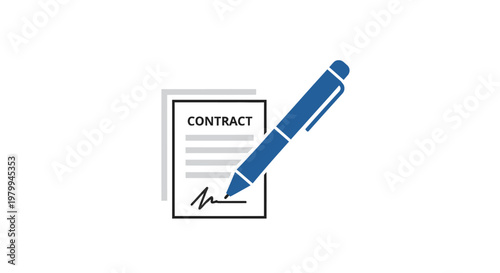 Signing a business contract document.