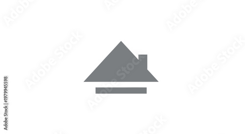Simple house roof icon symbol.