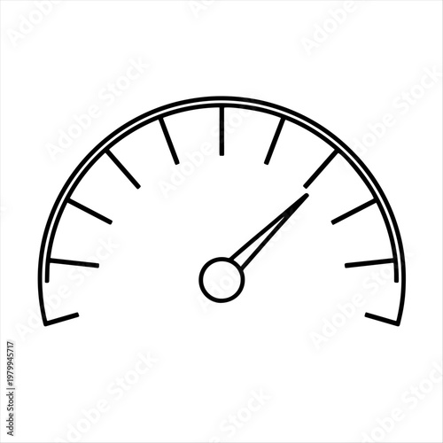 Outline graphic of a speed gauge or measurement dial with a needle line art speedometer dial speed indicator speed measure speed control speed limit speed icon speed chart indicator