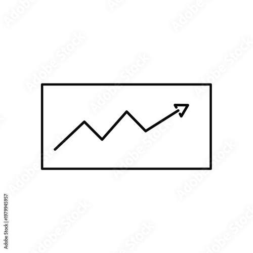 Prediction Output Icon – Data Analytics Result Graph Line Icon
