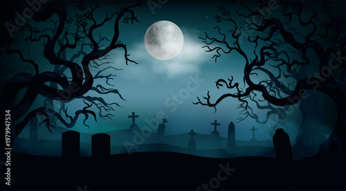 Realistic Halloween Background