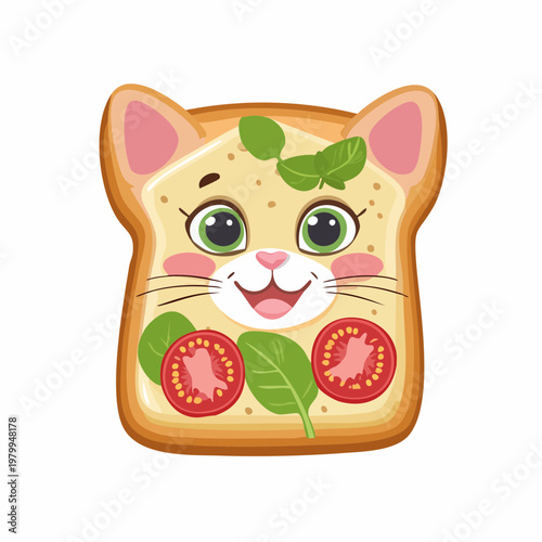 Katzen-Gesicht aus Toast