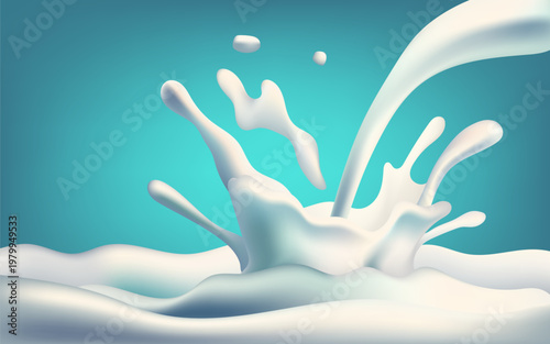 milk splash in water