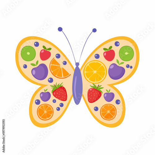 Schmetterling aus Obst