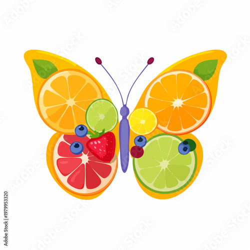 Schmetterling aus Obst