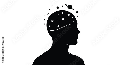Elegant Black Silhouette of a Woman Standing Isolated on White Background Vector Illustration for Fashion Beauty and Design Concepts