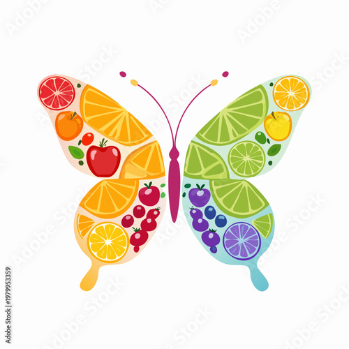 Schmetterling aus Obst