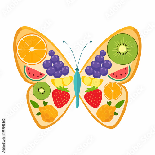 Schmetterling aus Obst