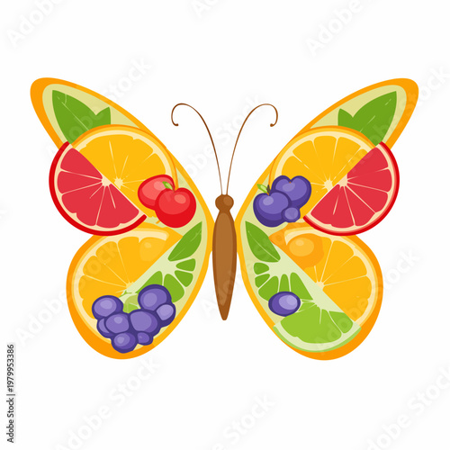 Schmetterling aus Obst