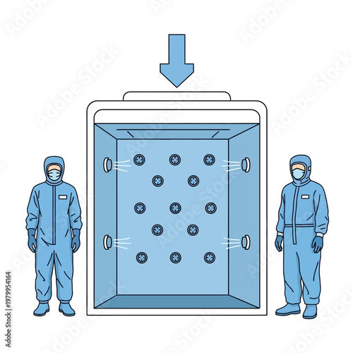 Cleanroom Air Shower for Personnel Decontamination in Sterile Environment