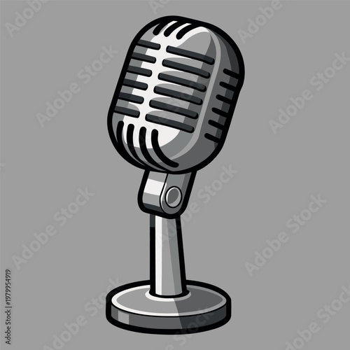 microphone surrounded by swirling musical notes