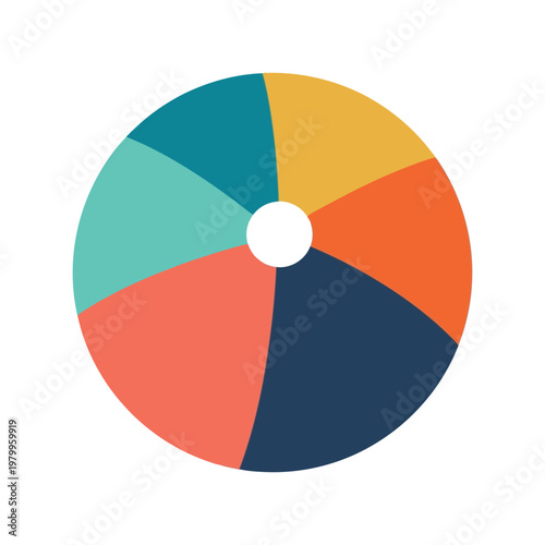 Free Download Colorful beach ball vector illustration isolated on white background for summer design - GFXLoad