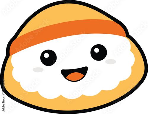 Smiling onigiri rice ball character