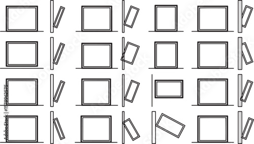 Various abstract depictions of electronic devices. A versatile visual suitable for technology, design and innovation themes. 