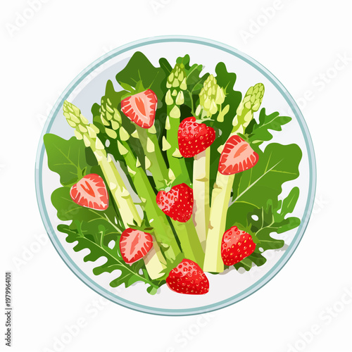 Spargelsalat mit Erdbeeren