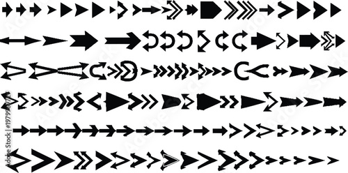 Collection of hand drawn arrow designs a diverse set of tribal and modern arrowhead illustrations