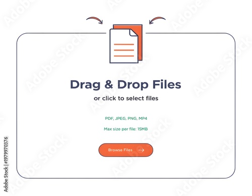 drag and drop file upload interface modern ui ux component