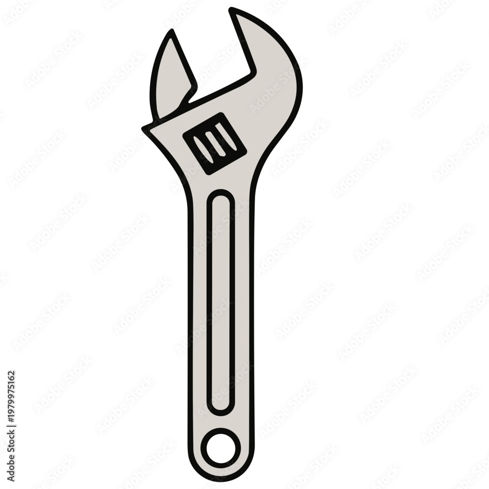 Obraz premium A wrench lies on a surface in a workshop environment.