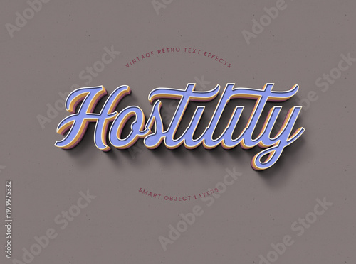 Valokuva hostility word text effect in design