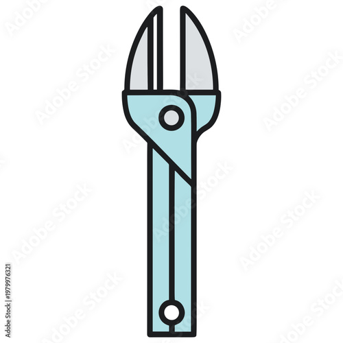 A graphic illustration of pruning shears on a white background