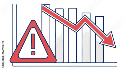 Business Risk and Financial Uncertainty Illustration – Corporate Risk Concept Vector