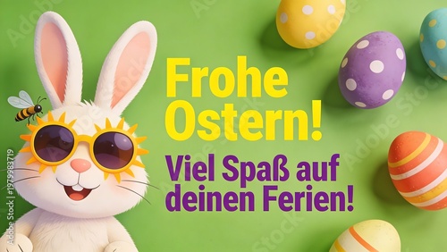 Frohe ostern! enjoy your holidays with festive easter decorations.