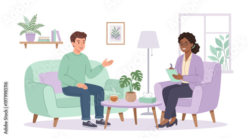 A doctor and patient engaged in a medical discussion in a clinic