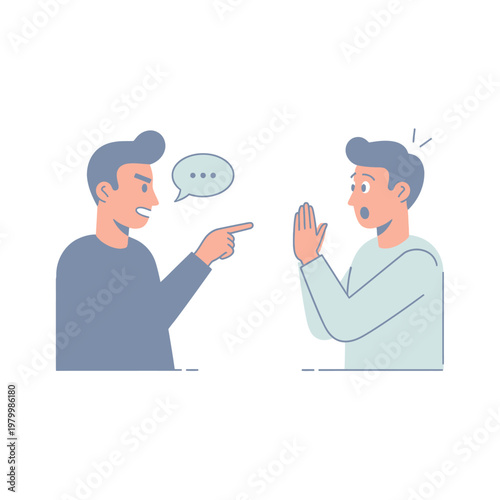 Man Accusing Another Man, Conflict, Disagreement, Argument, Confrontation, Communication Breakdown