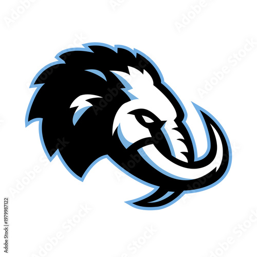 Modern Mammoth Head Mascot Logo for Esports and Sports Teams