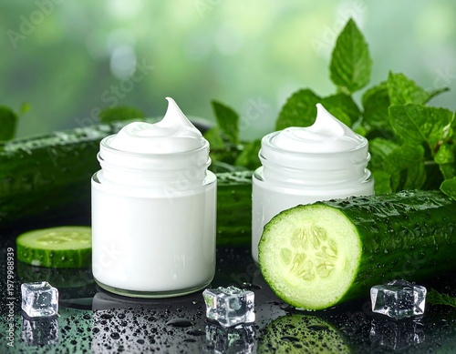 Natural hydrating moisturizer with cucumber essence high resolution wallpaper