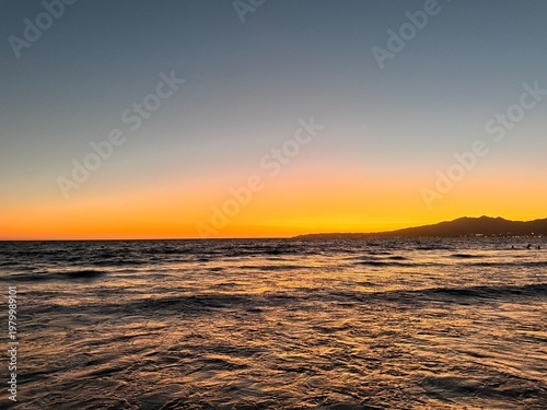 sunset over the ocean