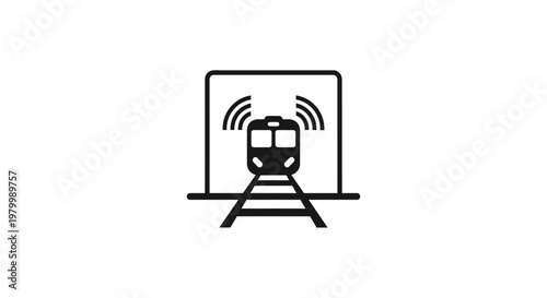 Train on Railway Track with Signal.