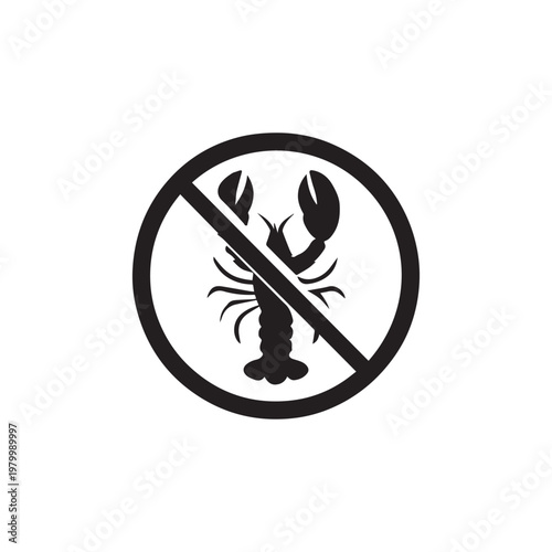 Crustaceans allergens allergen icon silhouette vector design art illustration.