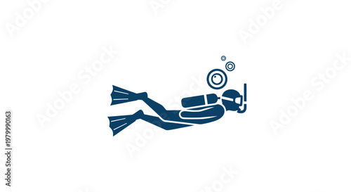 Scuba Diver in the Water Column.