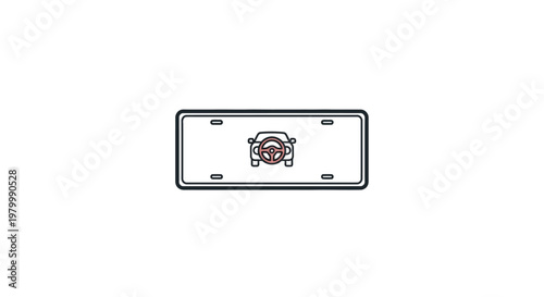 Skull on a license plate.