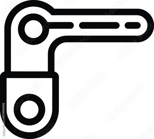Automatic barrier gate icon showing a security arm for vehicle traffic control at parking entry points