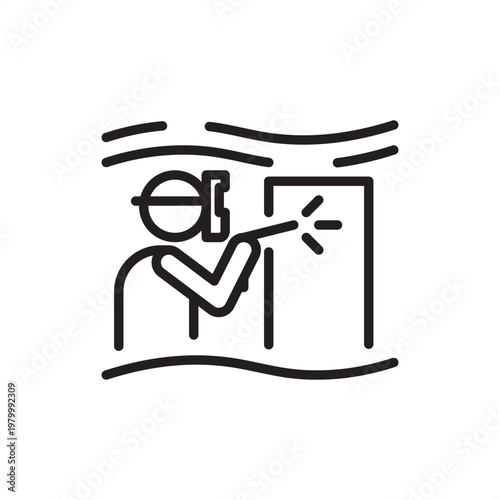 Underwater welder icon symbolizing subsea repair, representing hyperbaric hardware, diving tools, marine welding gear, hull maintenance systems, and industrial offshore engineering logistics.