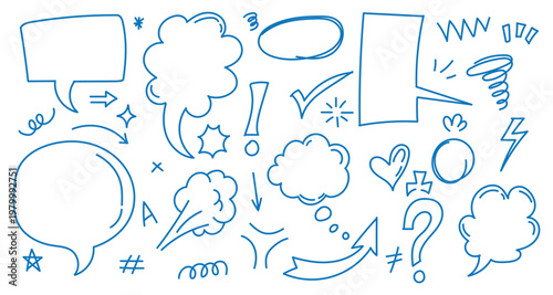 Funny hand drawn doodles background. Ink drawing with kids style. Birds, flowers, sweets, animals, fast food. Vector illustration isolated on white background.