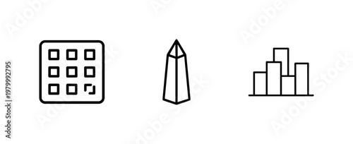 Minimalist touchscreen gestures and cursor navigation line icon set