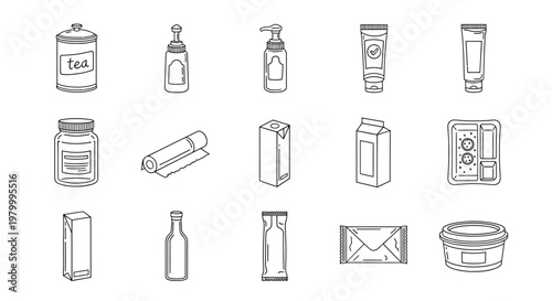 Collection of various cosmetic product packaging.