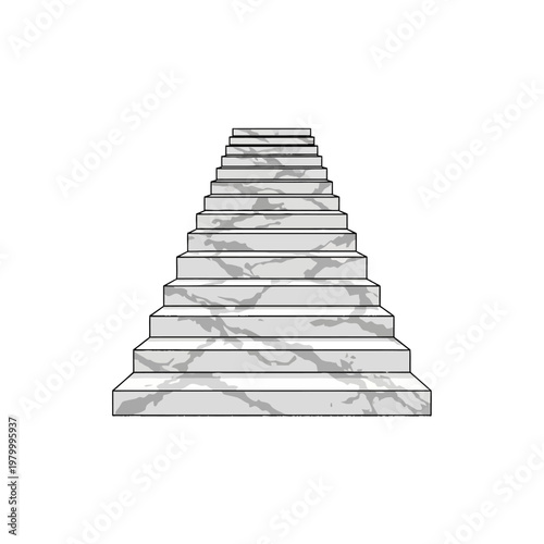 Ascending Marble Staircase - A Symbol of Progress and Ambition.
