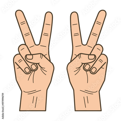 Two hands forming peace sign, radiating a sense of tranquility and unity. International Day of Non-Violence
