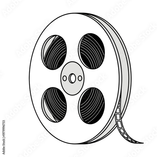 A classic film reel illustration, capturing the essence of cinema.