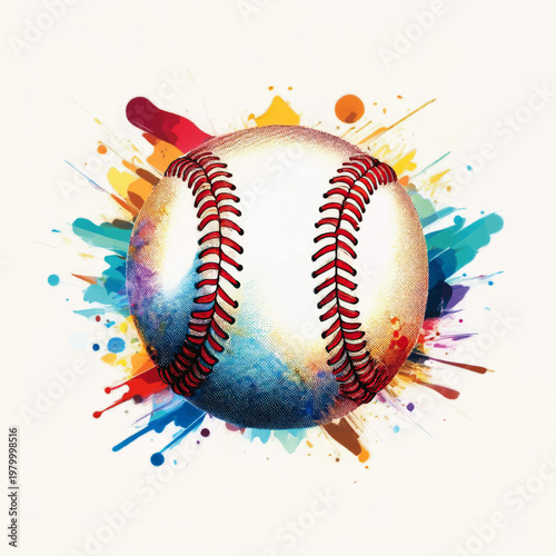 Baseball Modern Art